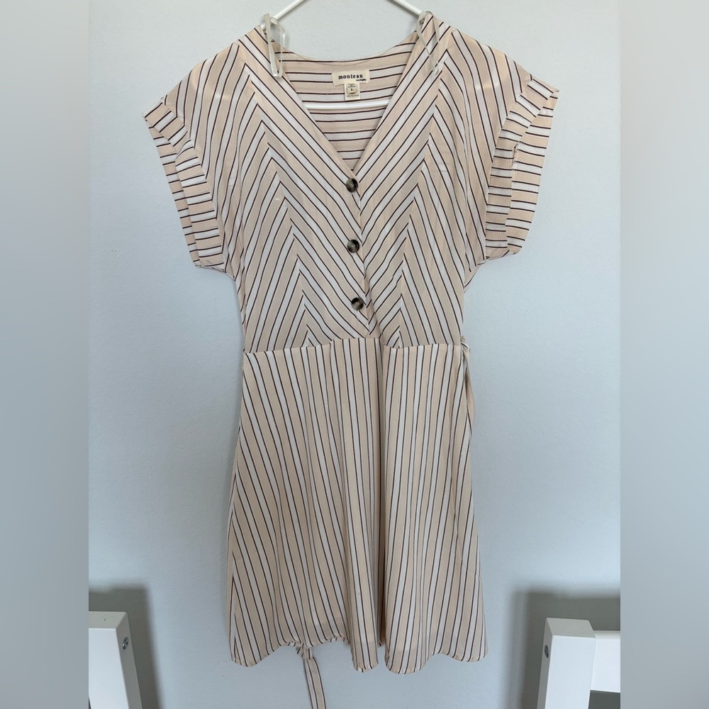 Monteau Striped Mini Dress